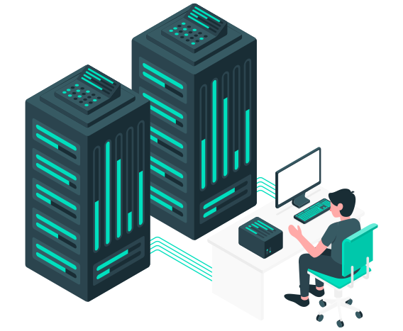 Cloud hosting illustration